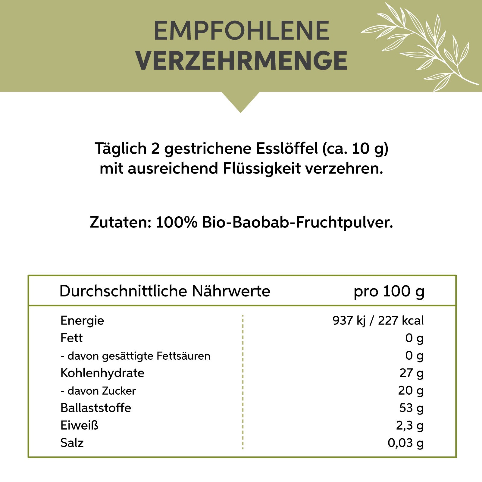 Bio Baobab Pulver