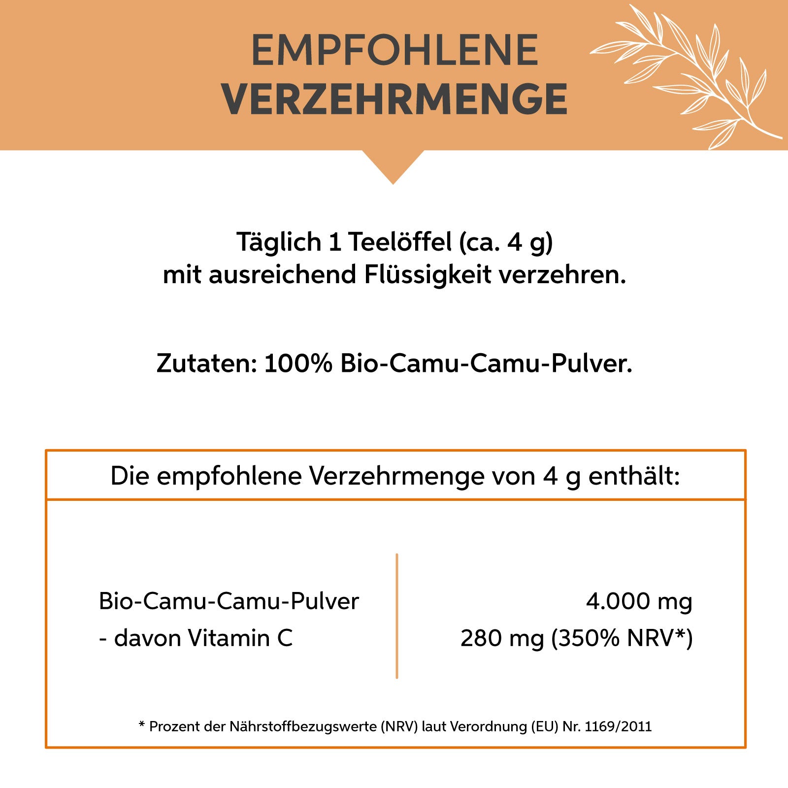 Bio-Camu Camu Pulver - Sonnengetrocknet