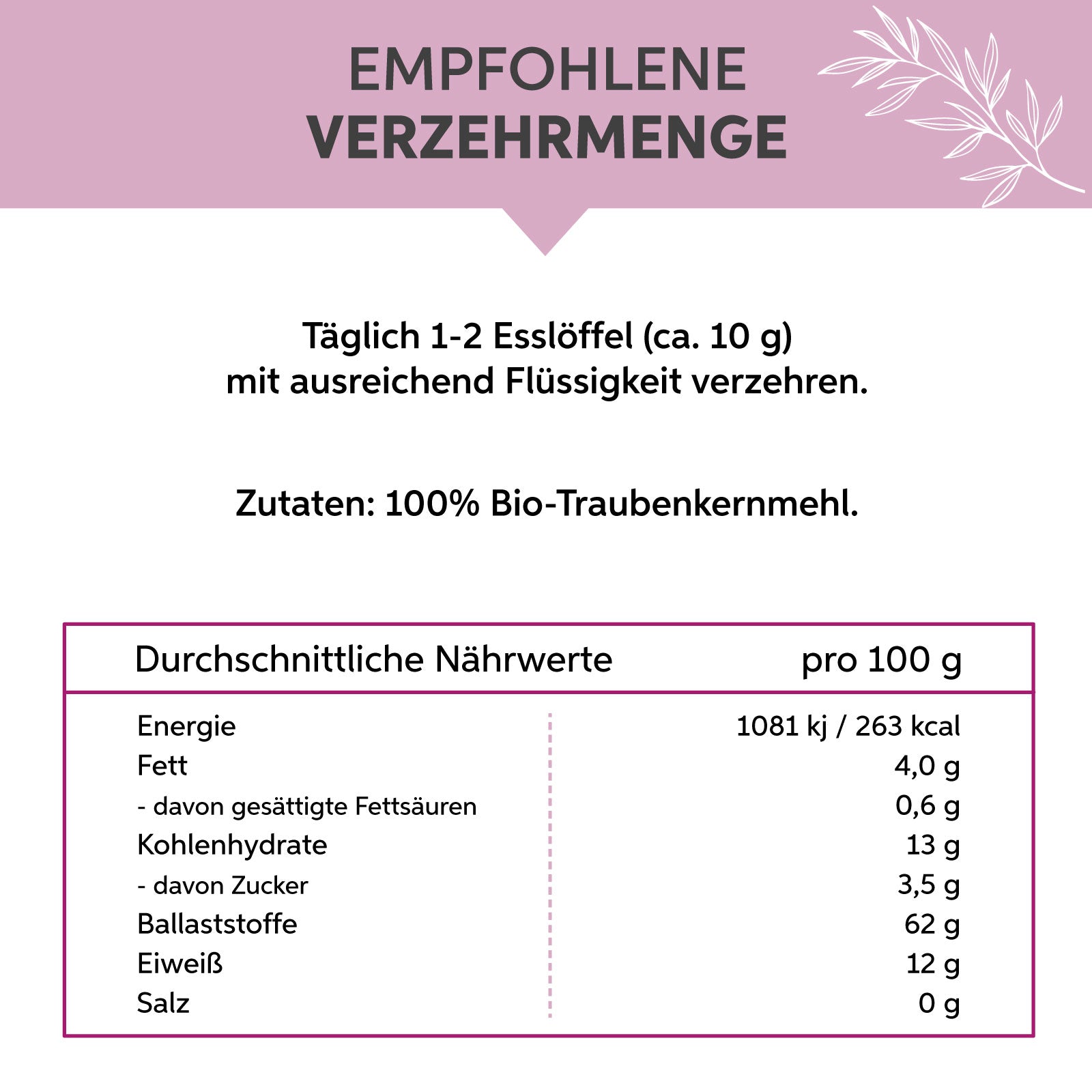 Bio Traubenkernmehl OPC