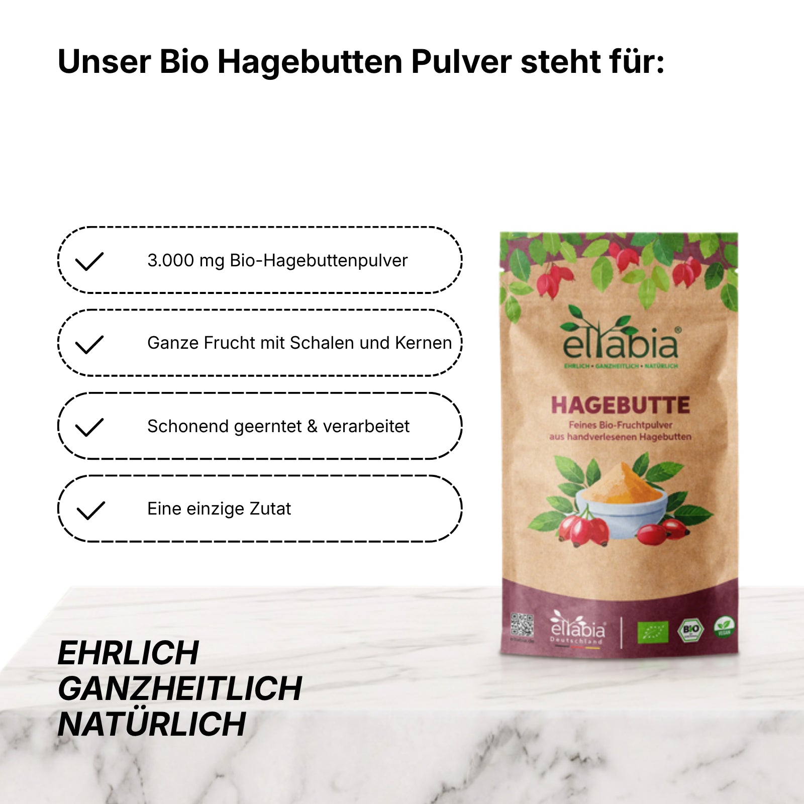 Bio Hagebutten Pulver