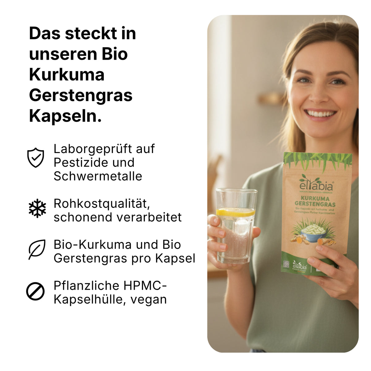 Bio Kurkuma Gerstengras Kapseln