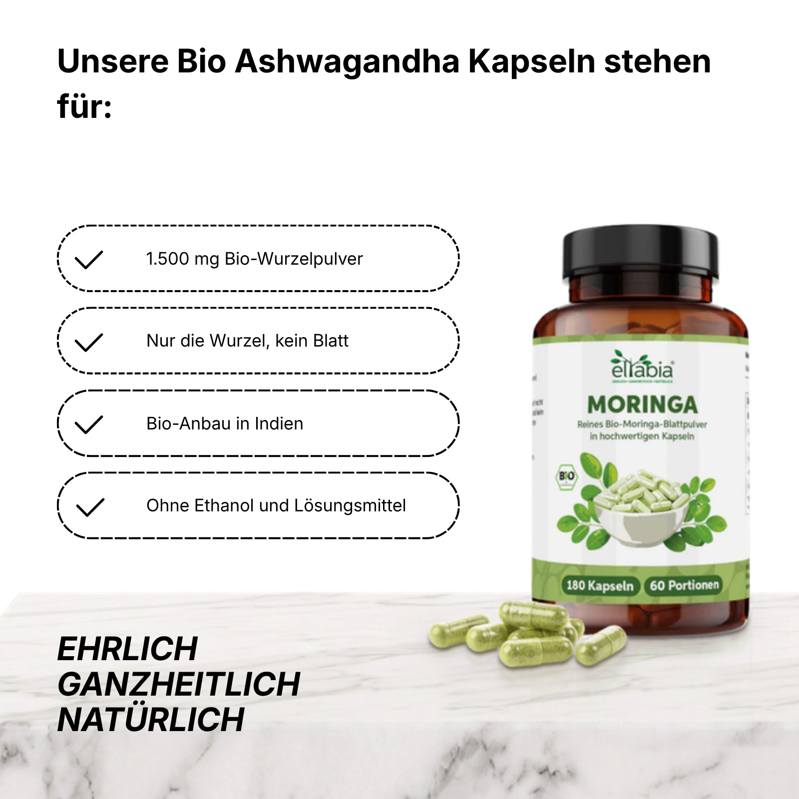 Bio Moringa Oleifera Kapseln 180