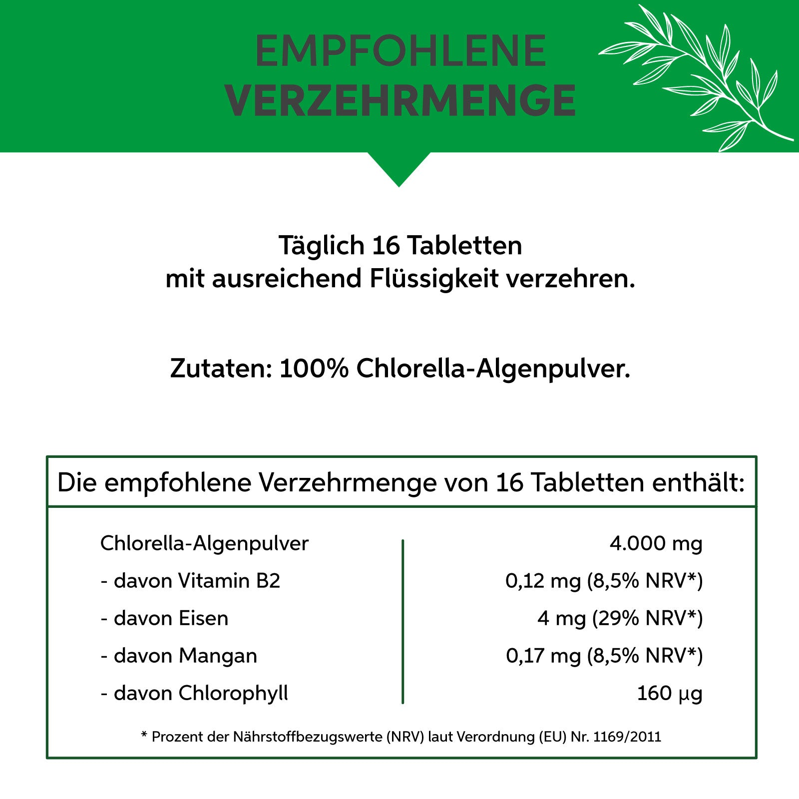 Bio Chlorella Presslinge