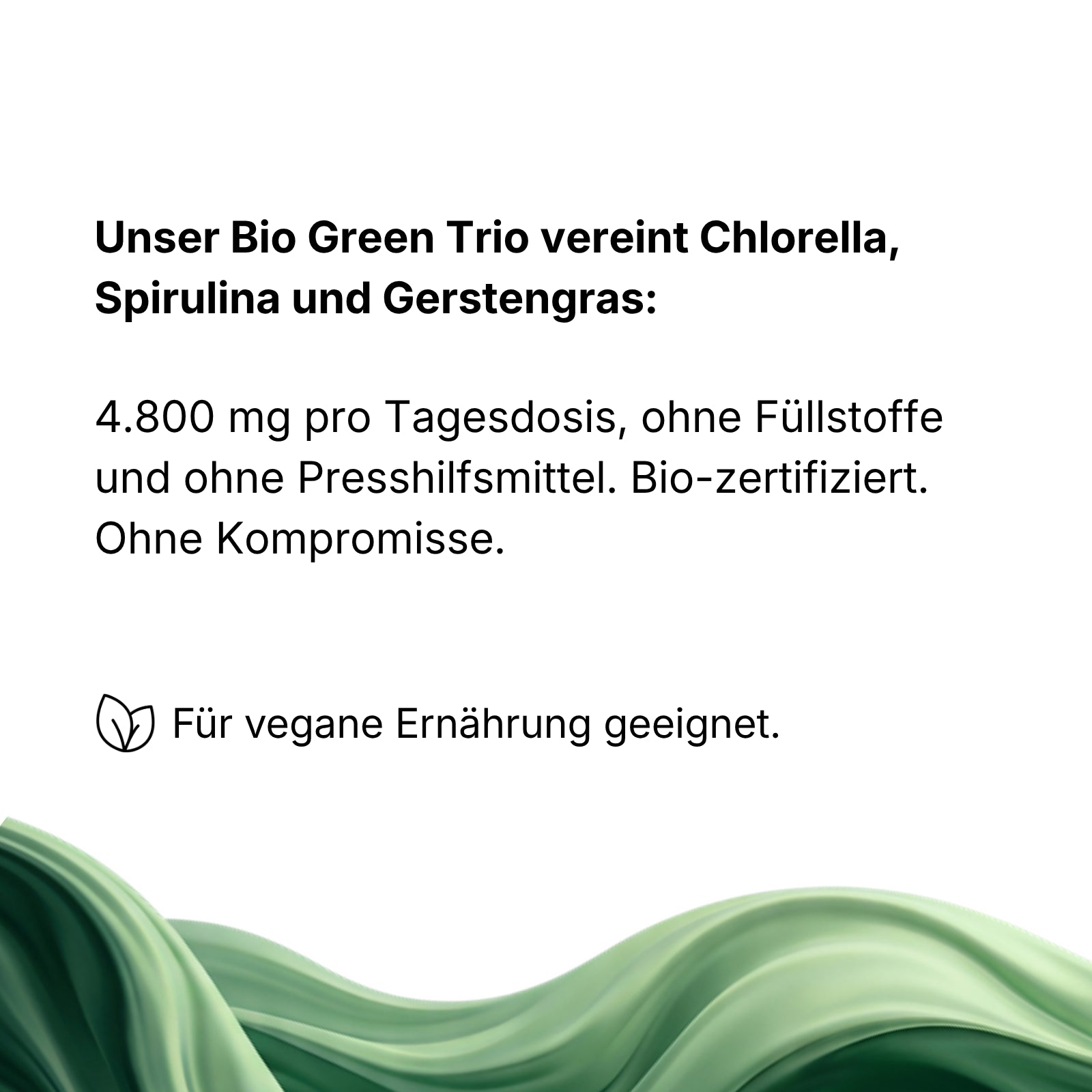 Bio Green Trio Presslinge (Mix aus Chlorella, Spirulina und Gerstengras)
