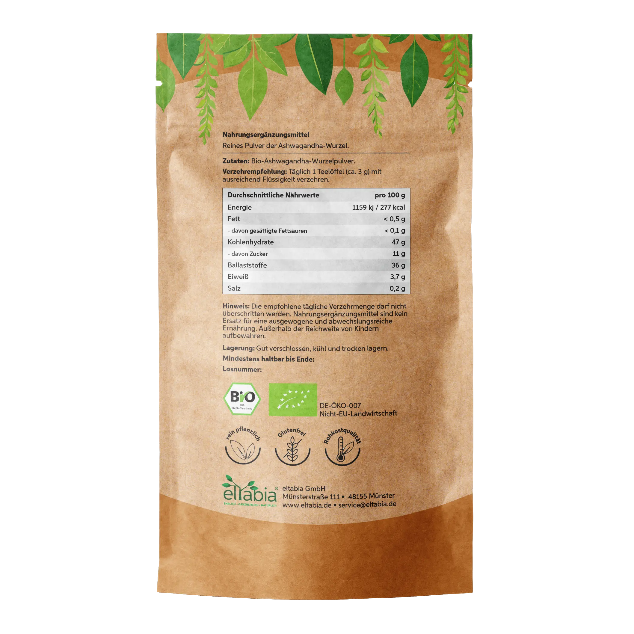Bio-Ashwagandha Pulver