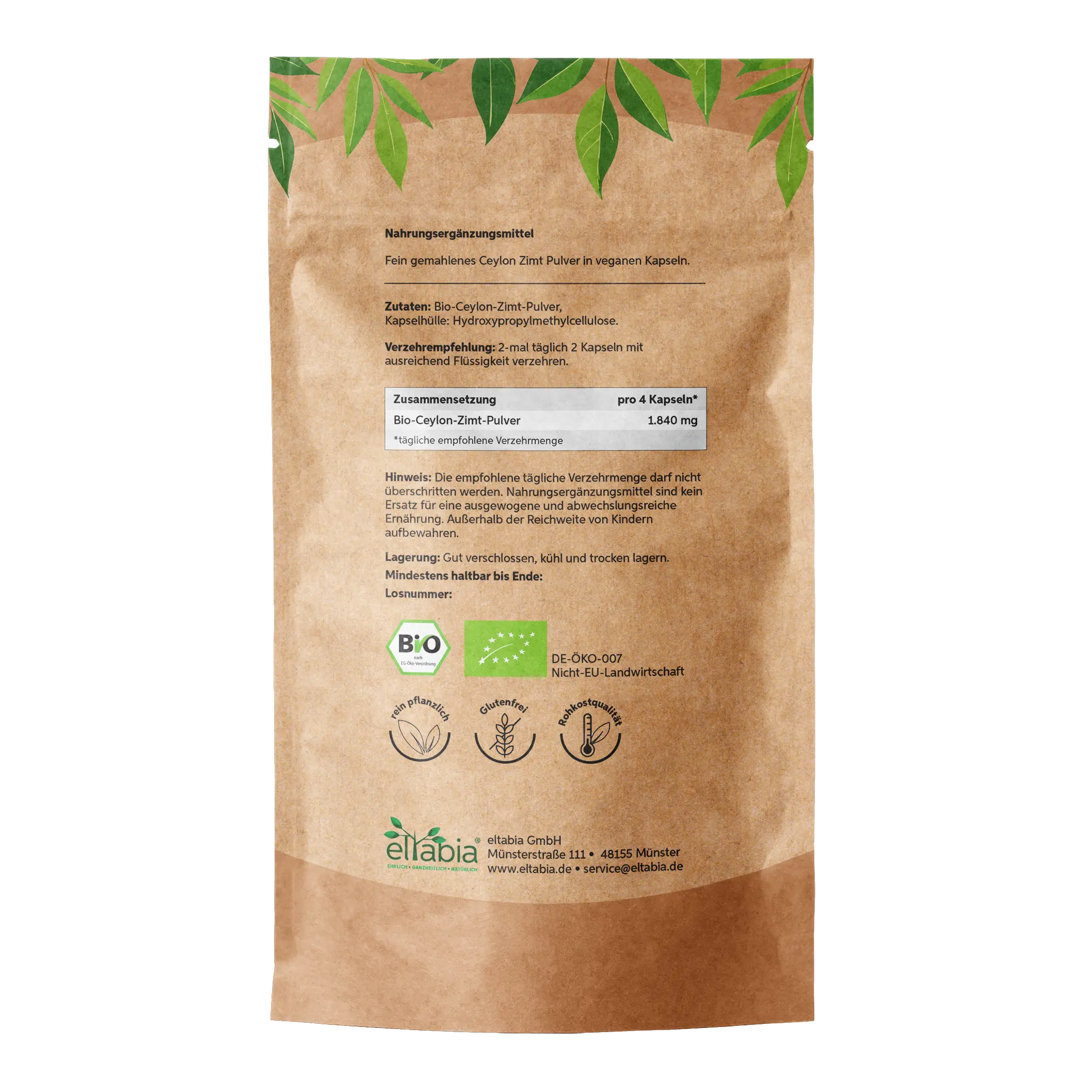 Bio Ceylon Zimt Kapseln