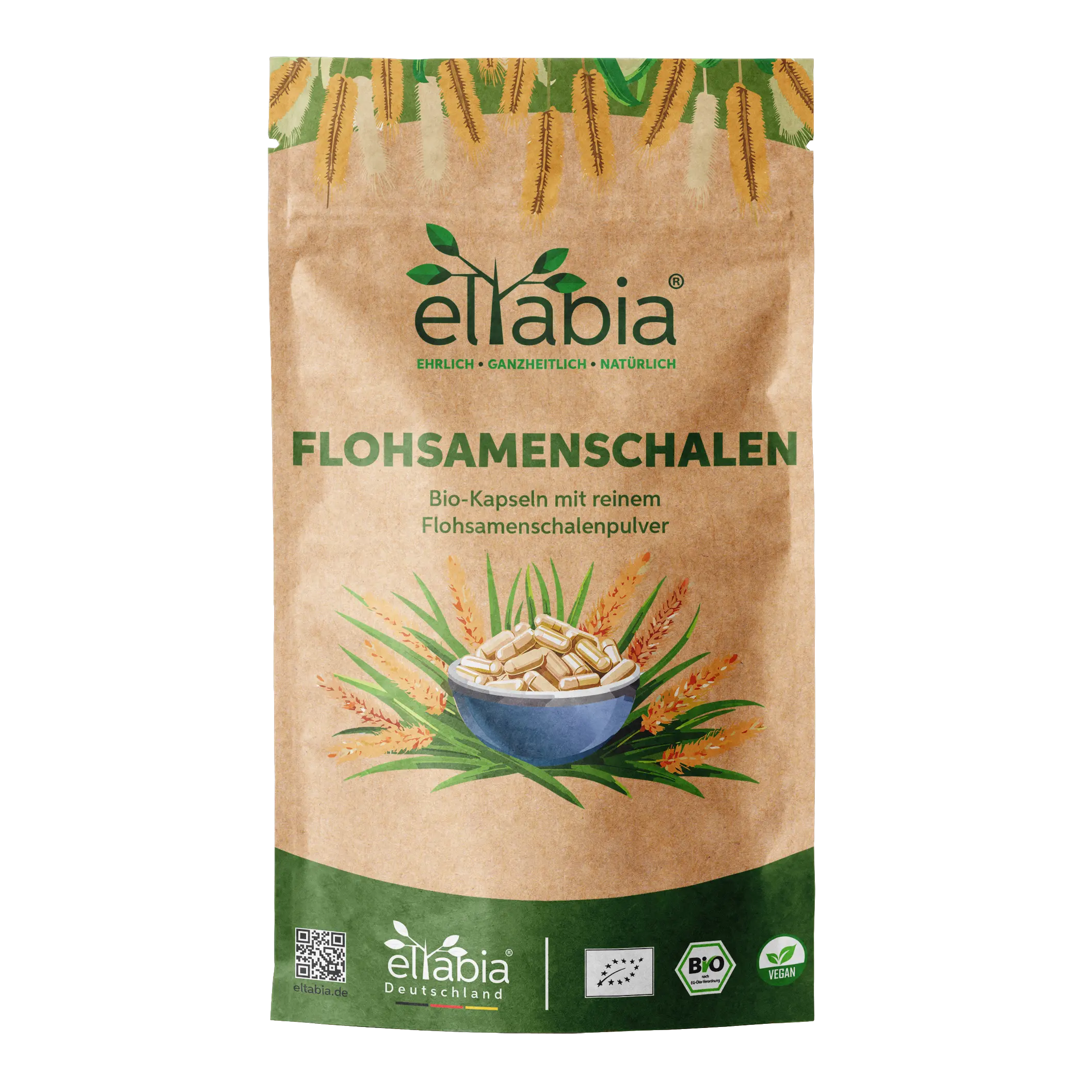 Bio Flohsamenschalen Kapseln – 99% Reinheit