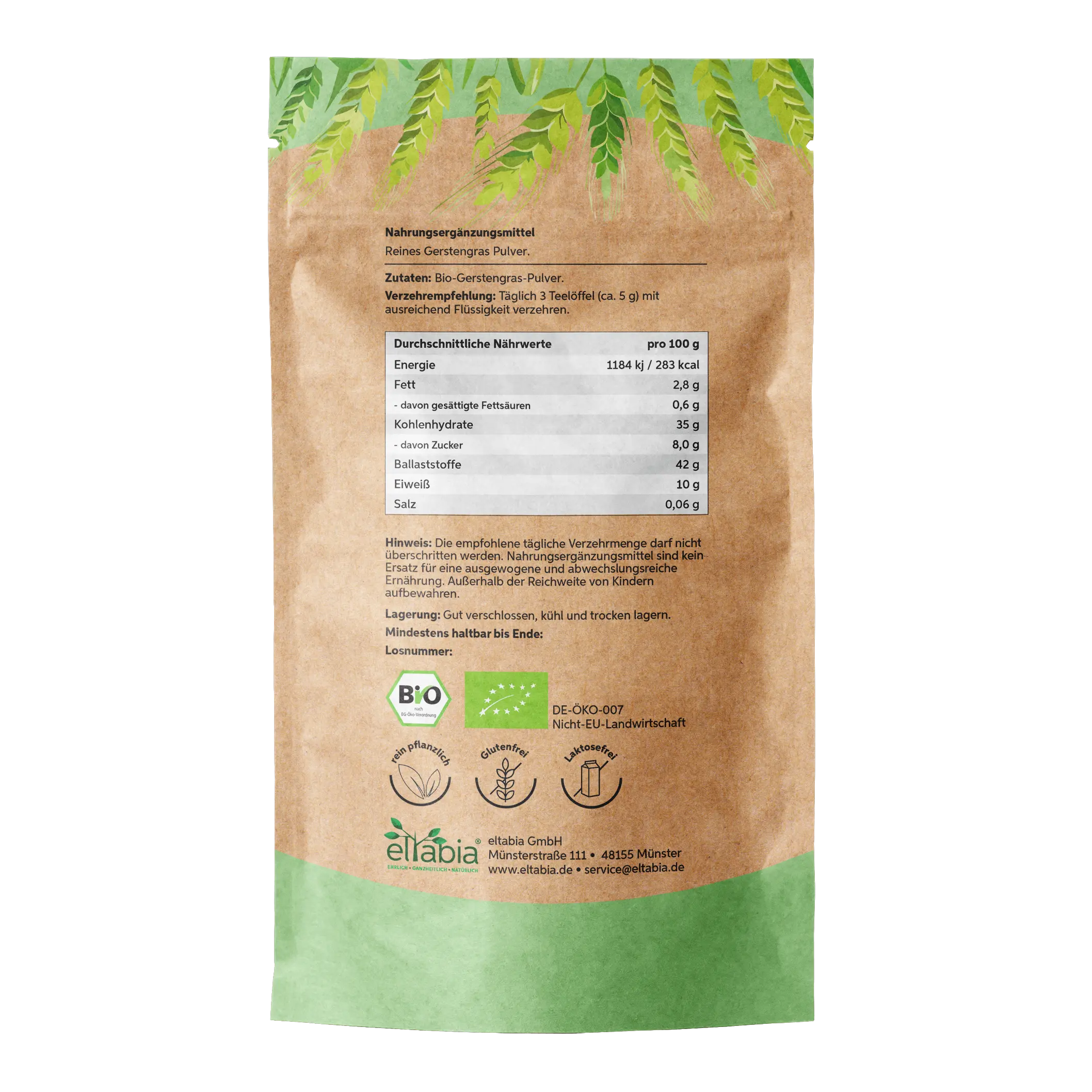 Bio Gerstengras Pulver