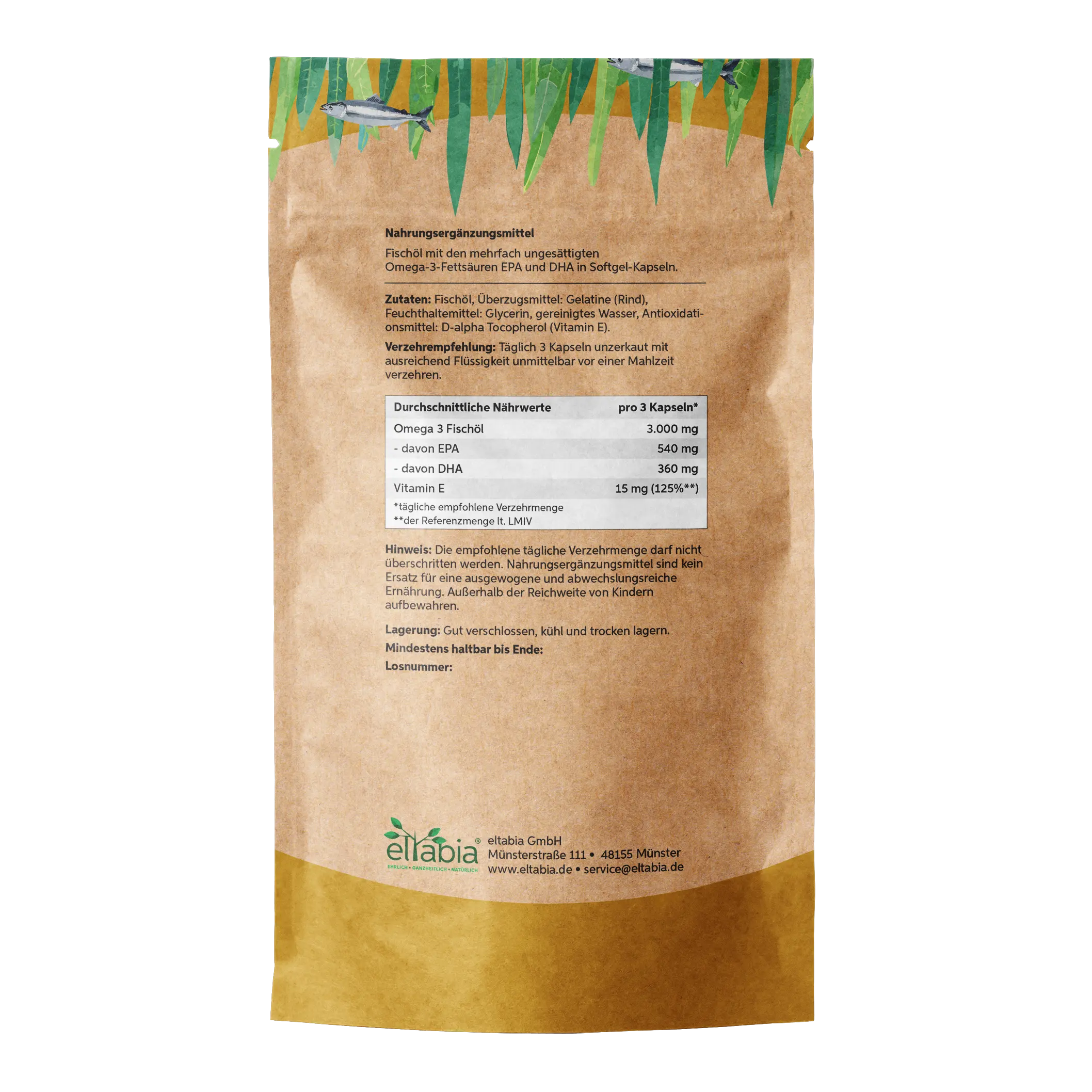 Omega 3 Fischöl Kapseln 1000mg