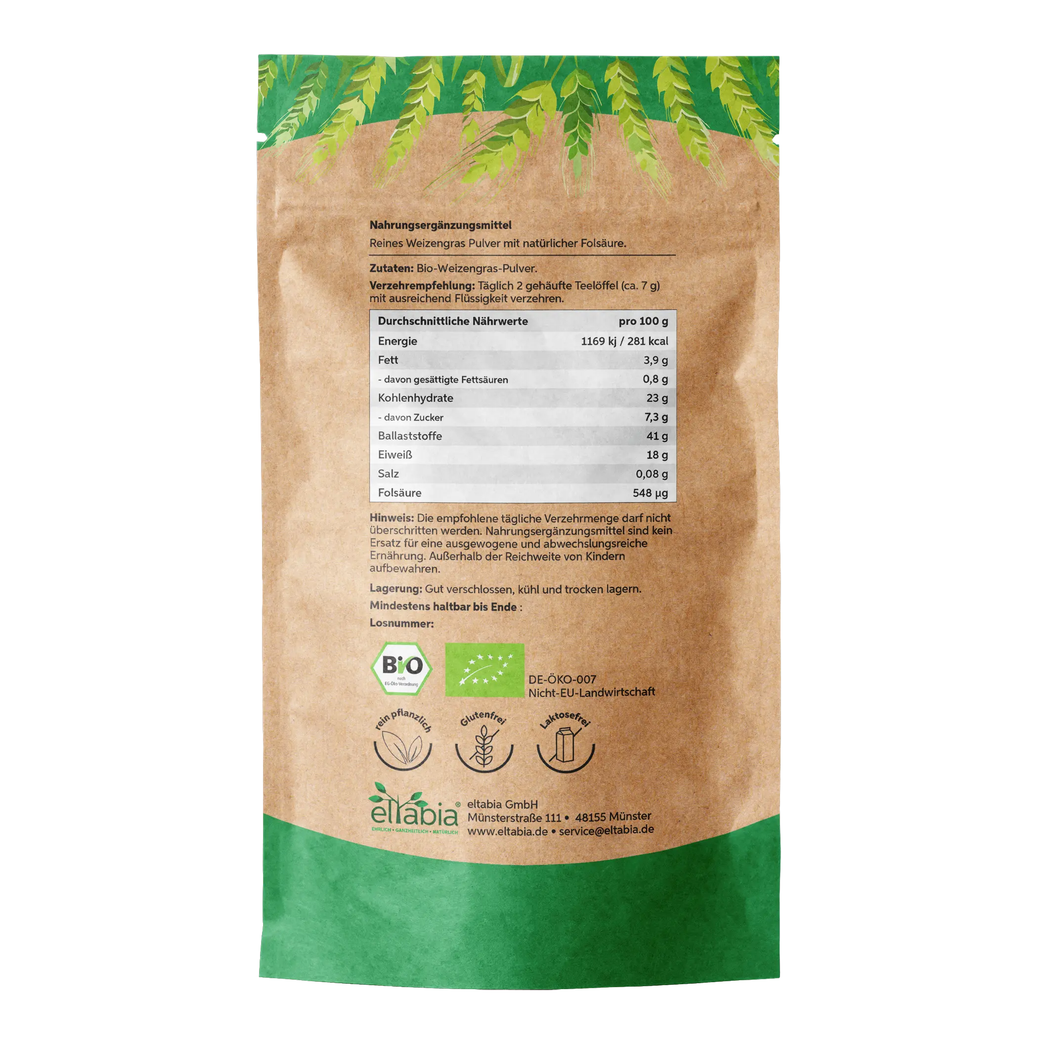 Bio-Weizengras Pulver