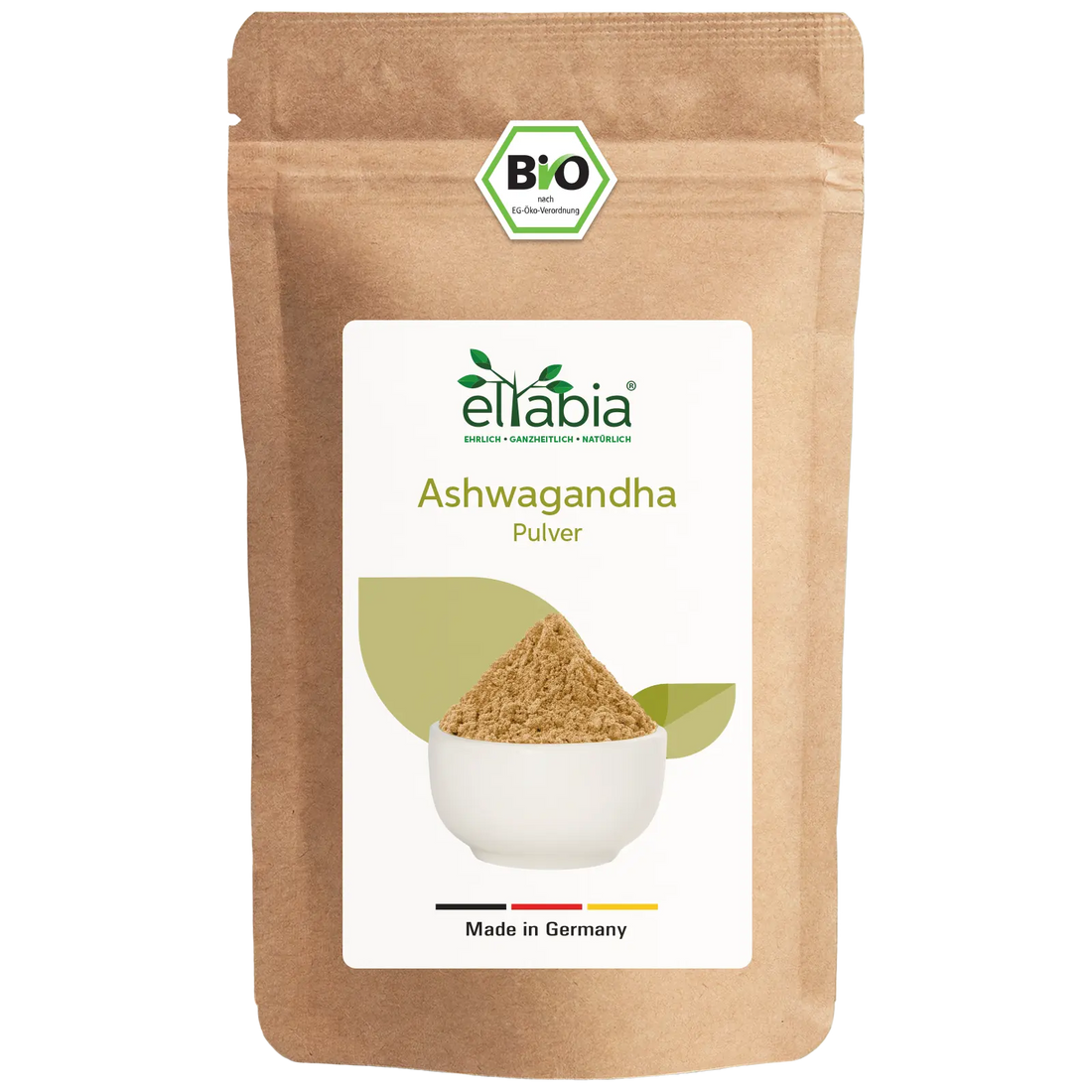 Bio Ashwagandha Pulver Nahrungsergänzung