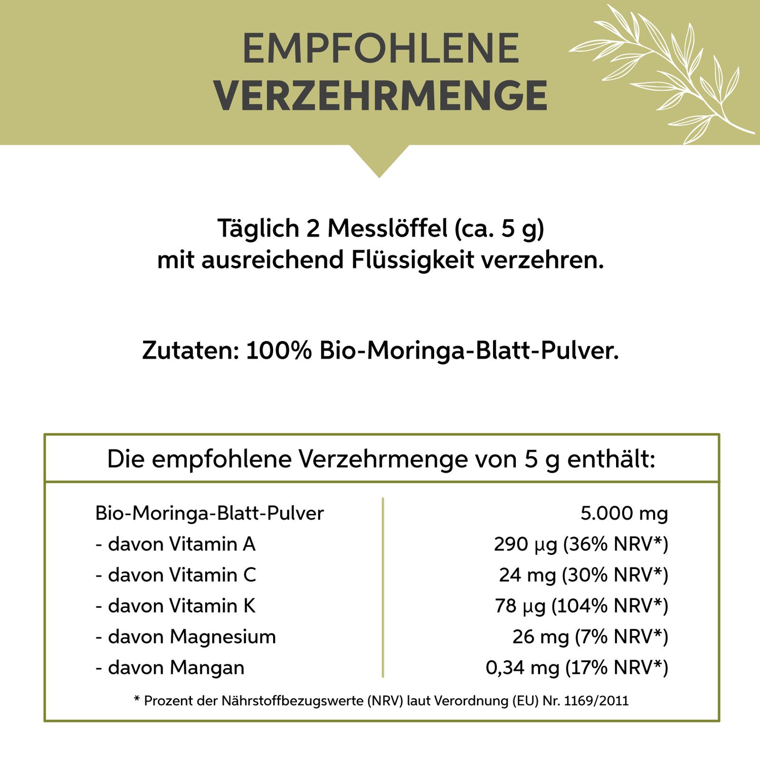 Bio Moringa Pulver