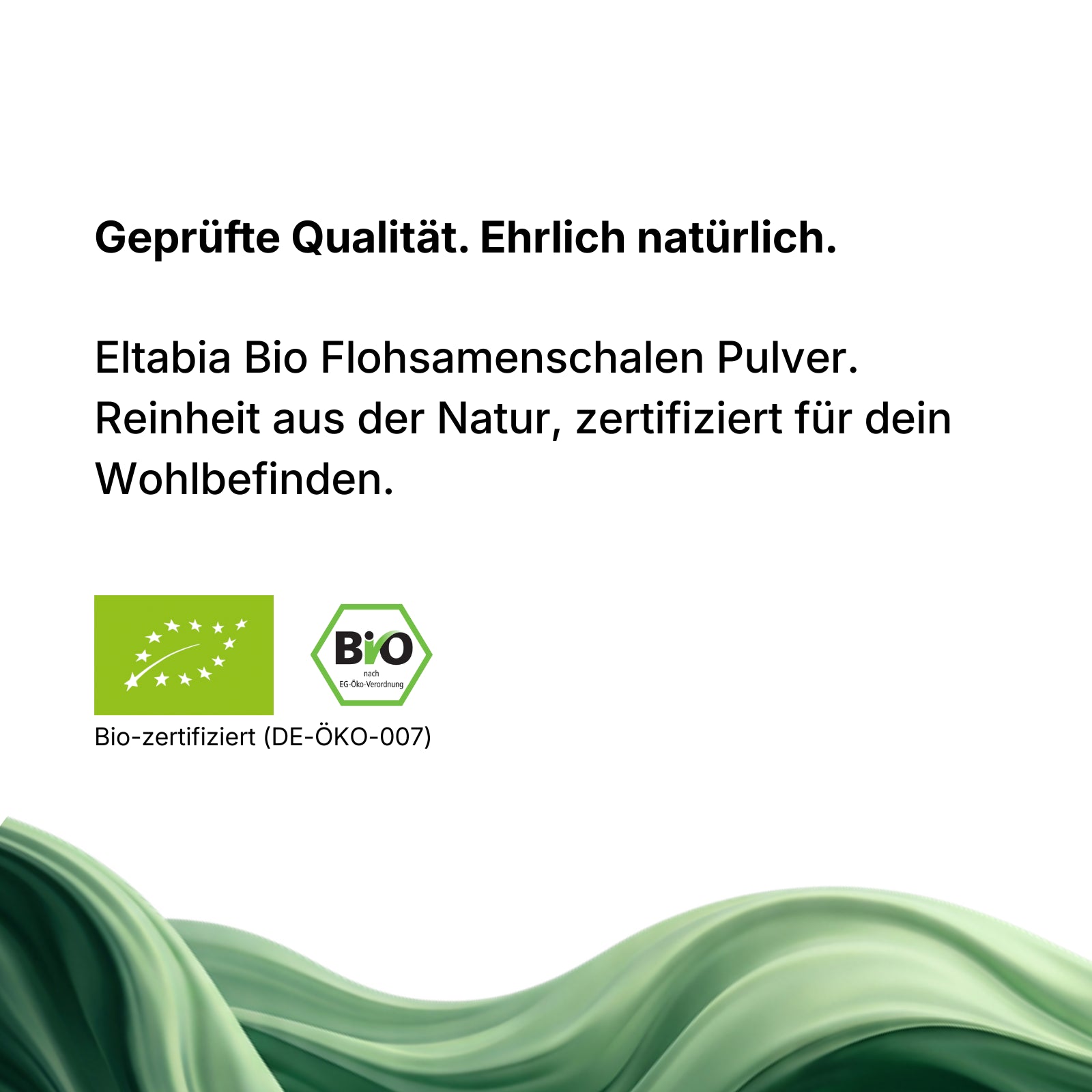 Bio Flohsamenschalen Pulver - 99% Reinheit