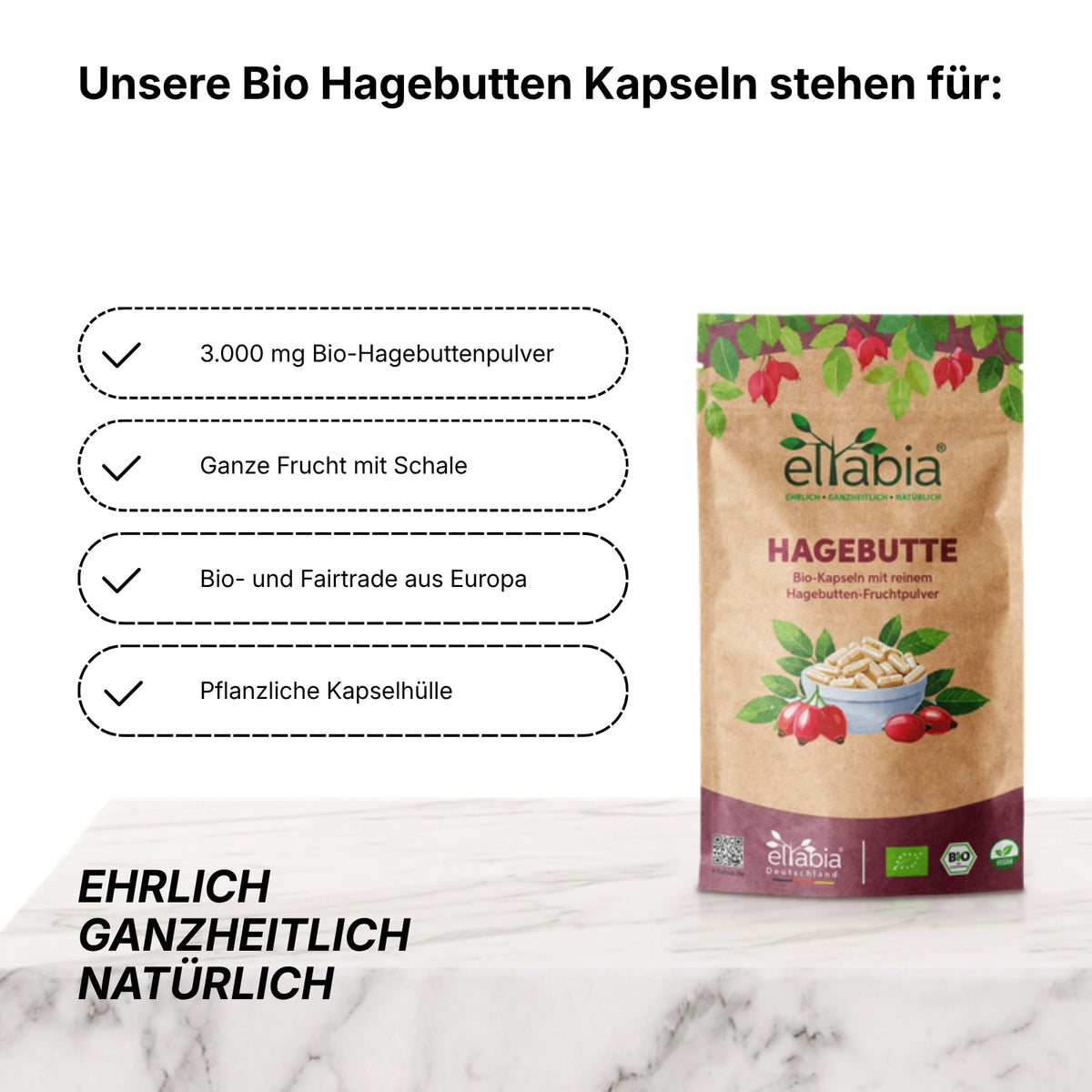 Bio Hagebutten Kapseln