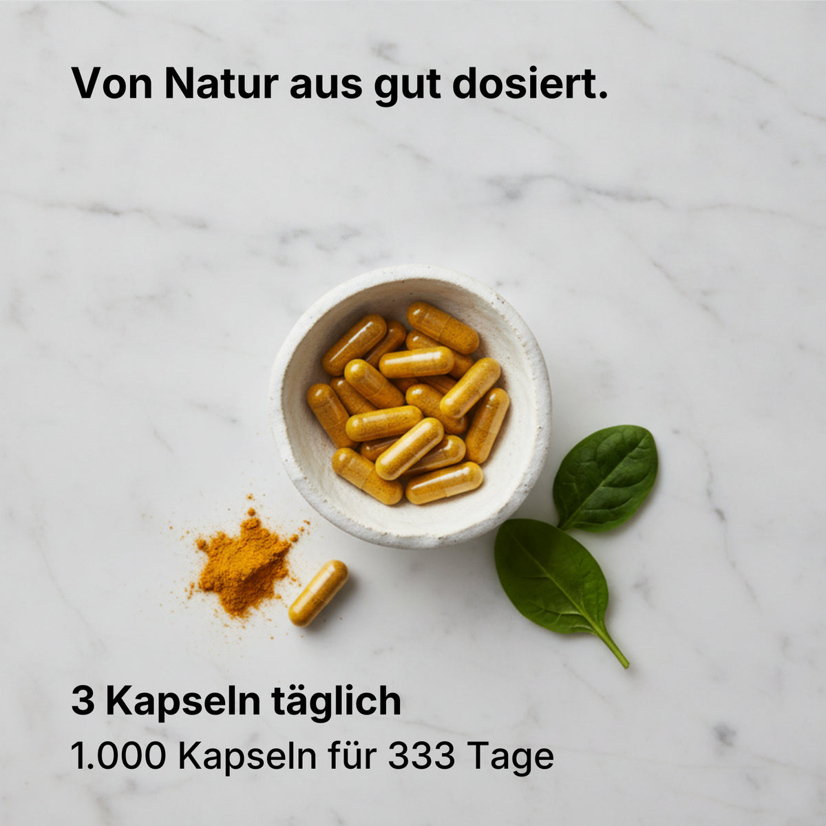 Bio Kurkuma Piperin Kapseln