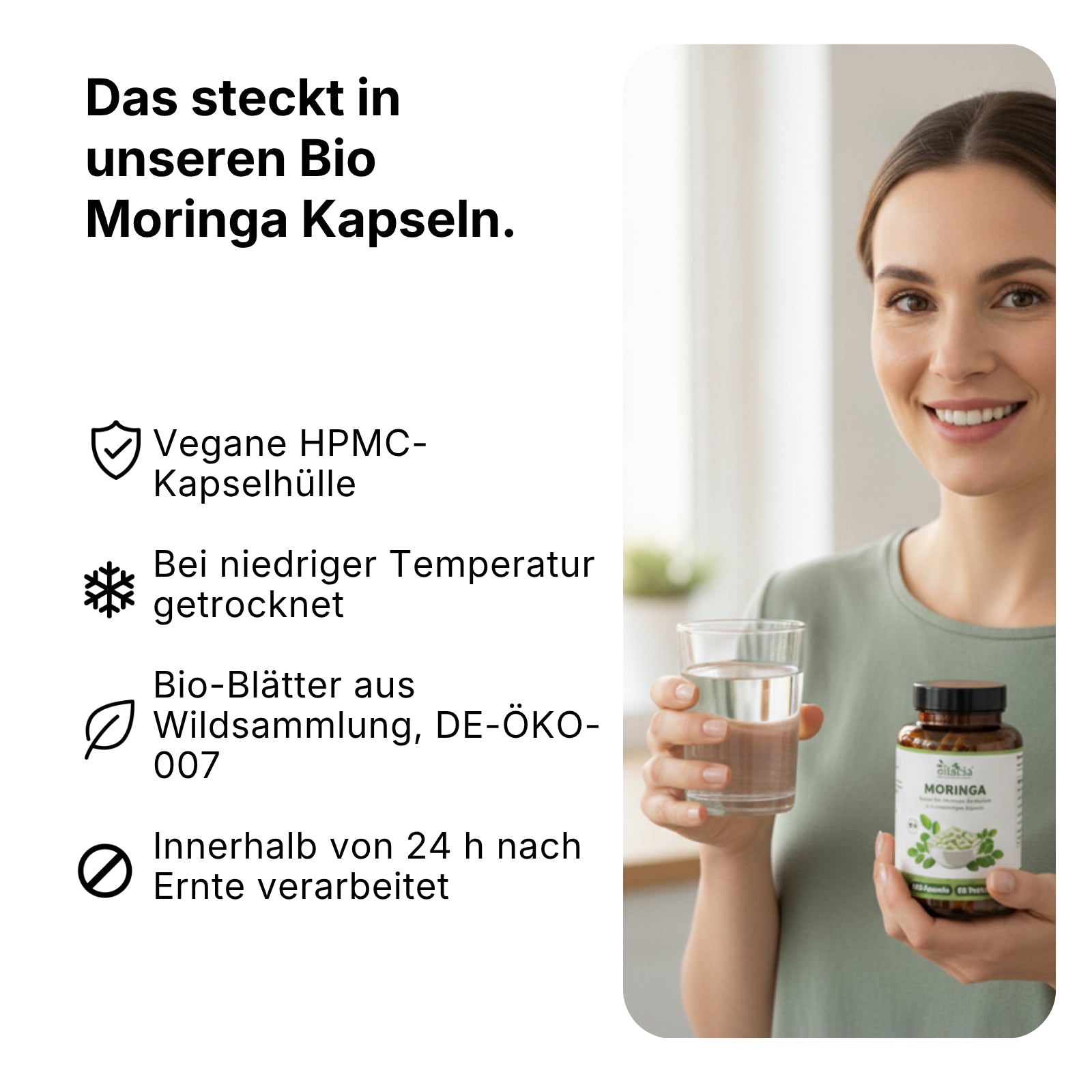 Bio Moringa Oleifera Kapseln 180
