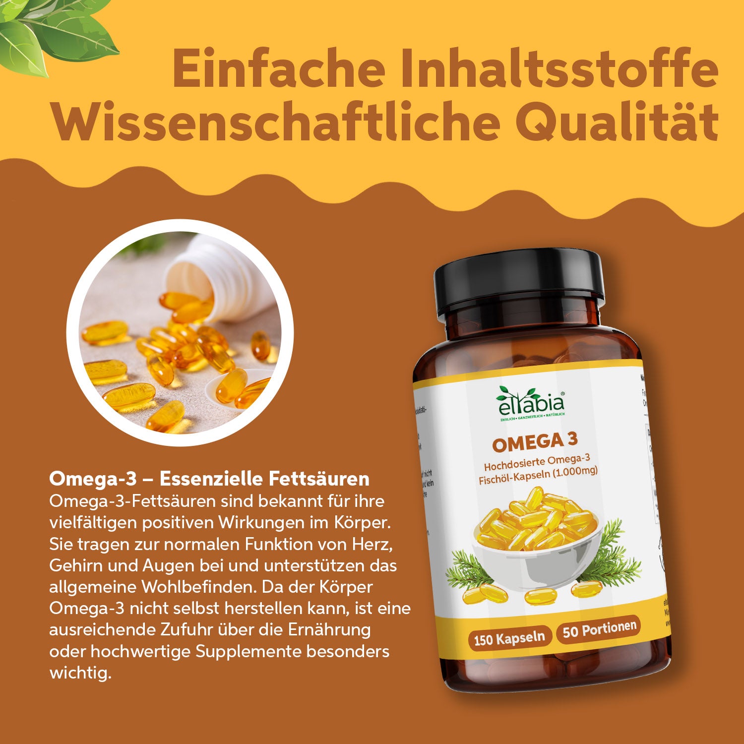 Omega 3 Fischöl 1000mg Kapseln 150