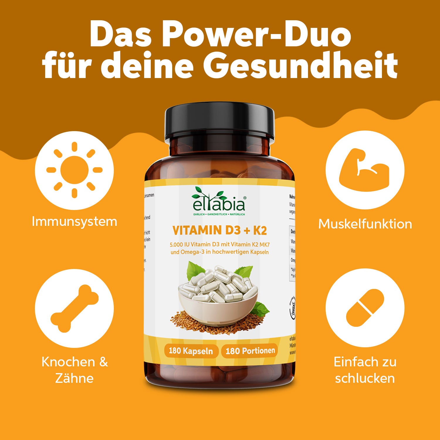 Vitamin D3 + K2 + Omega 3 Kapseln