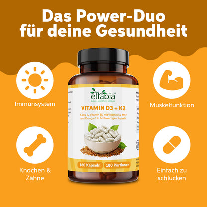 Vitamin D3 + K2 + Omega 3 Kapseln