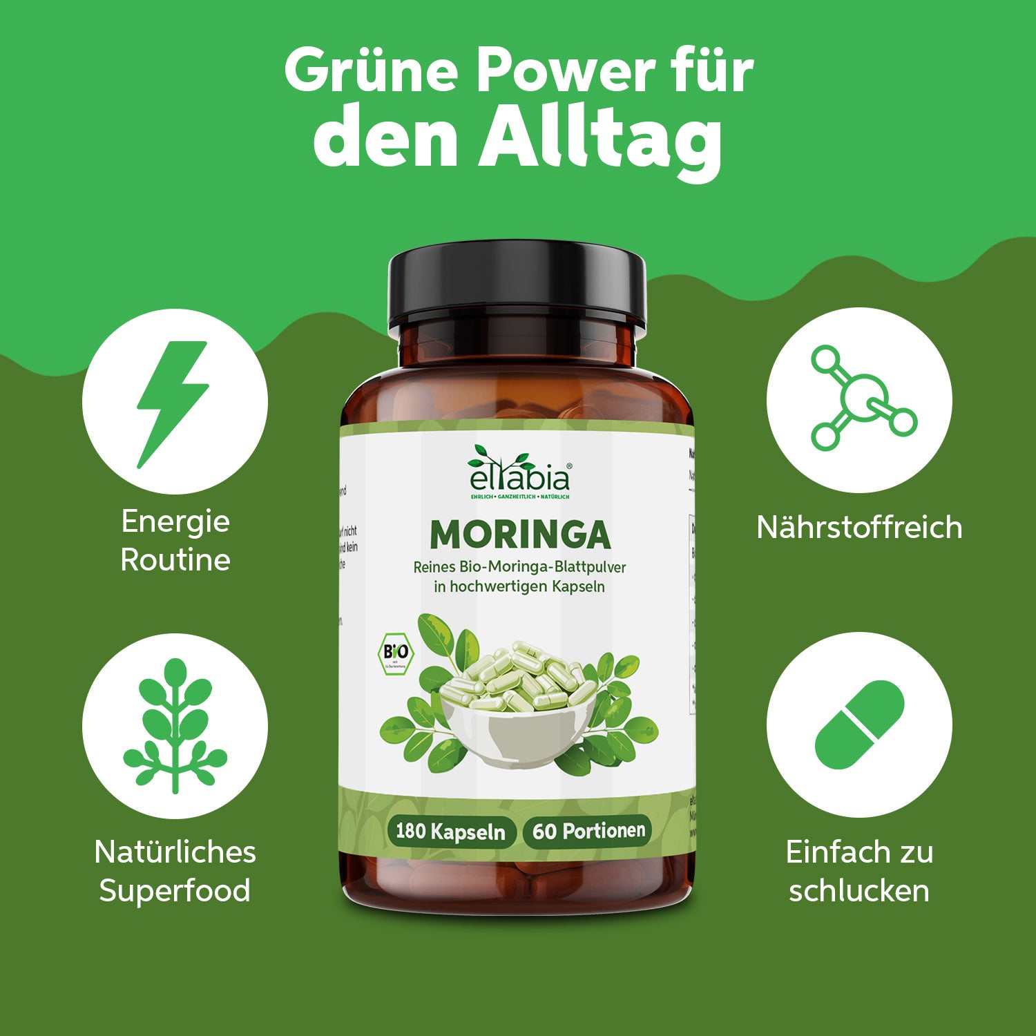 Bio Moringa Oleifera Kapseln 180