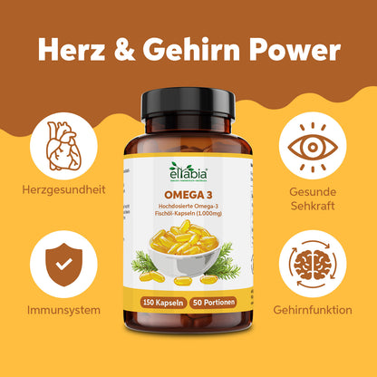 Omega 3 Fischöl 1000mg Kapseln 150