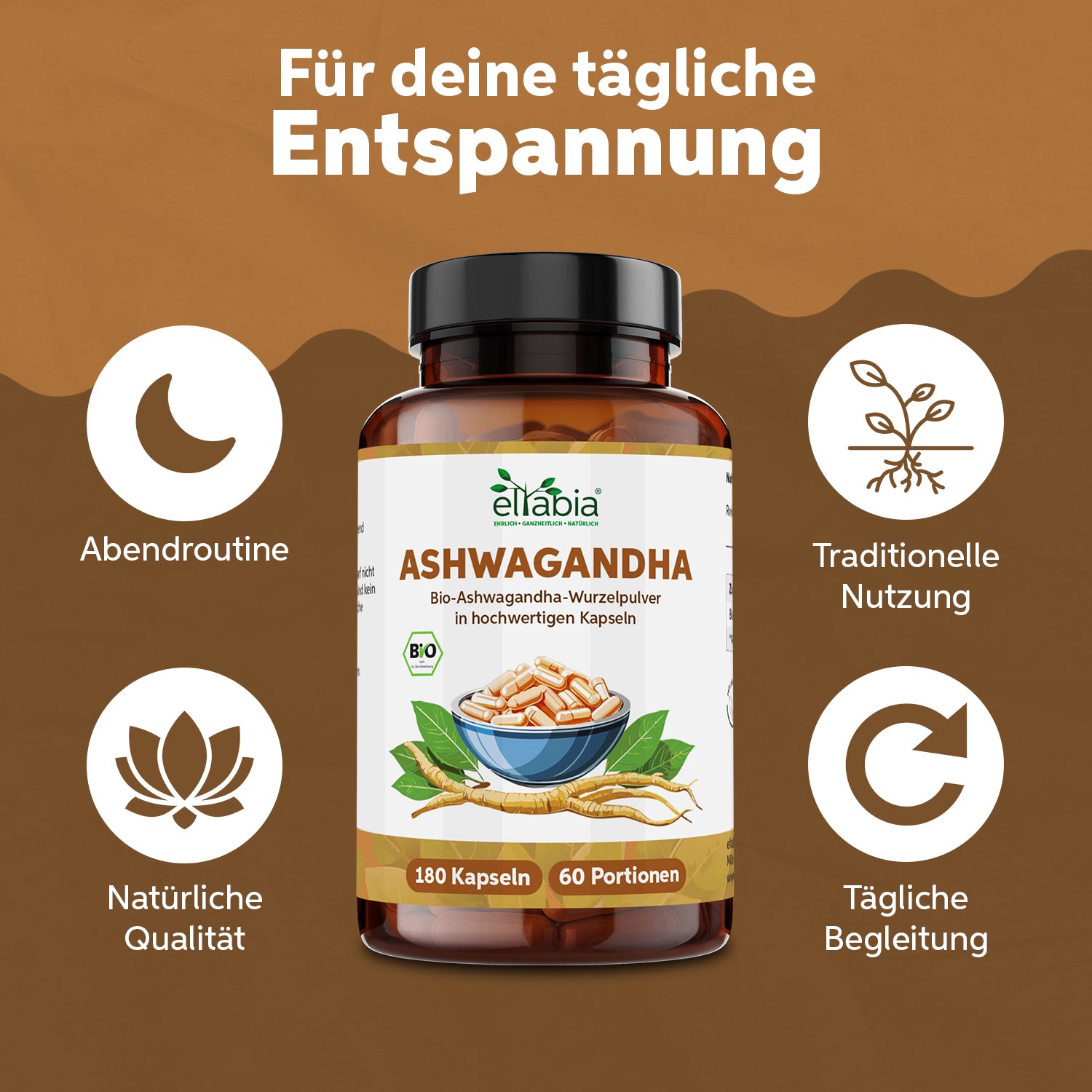 Bio Ashwagandha Kapseln 180