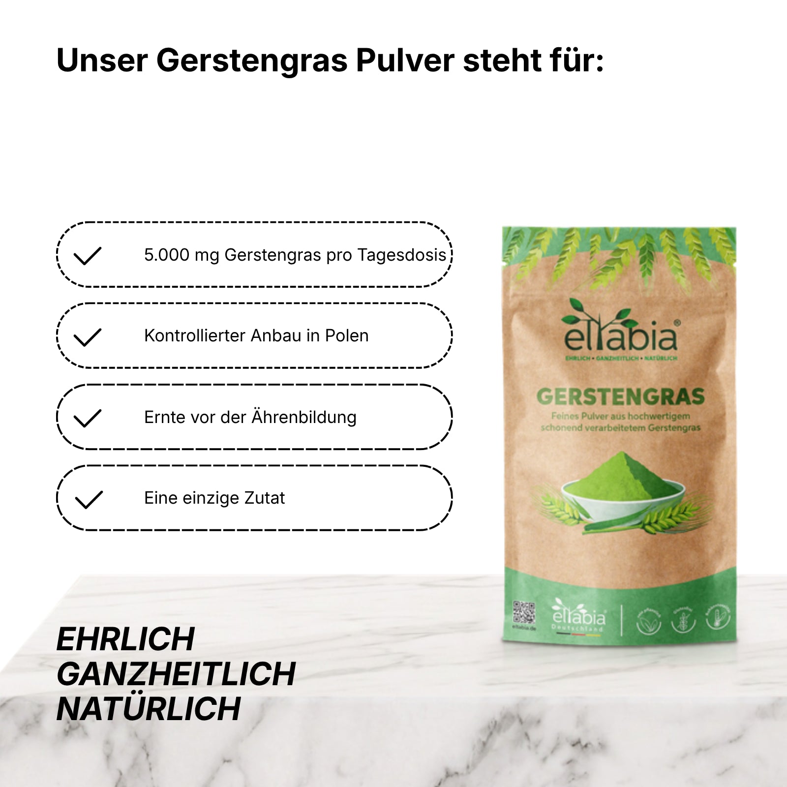 Gerstengras Pulver