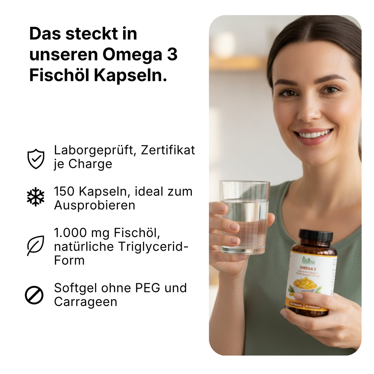 Omega 3 Fischöl 1000mg Kapseln 150