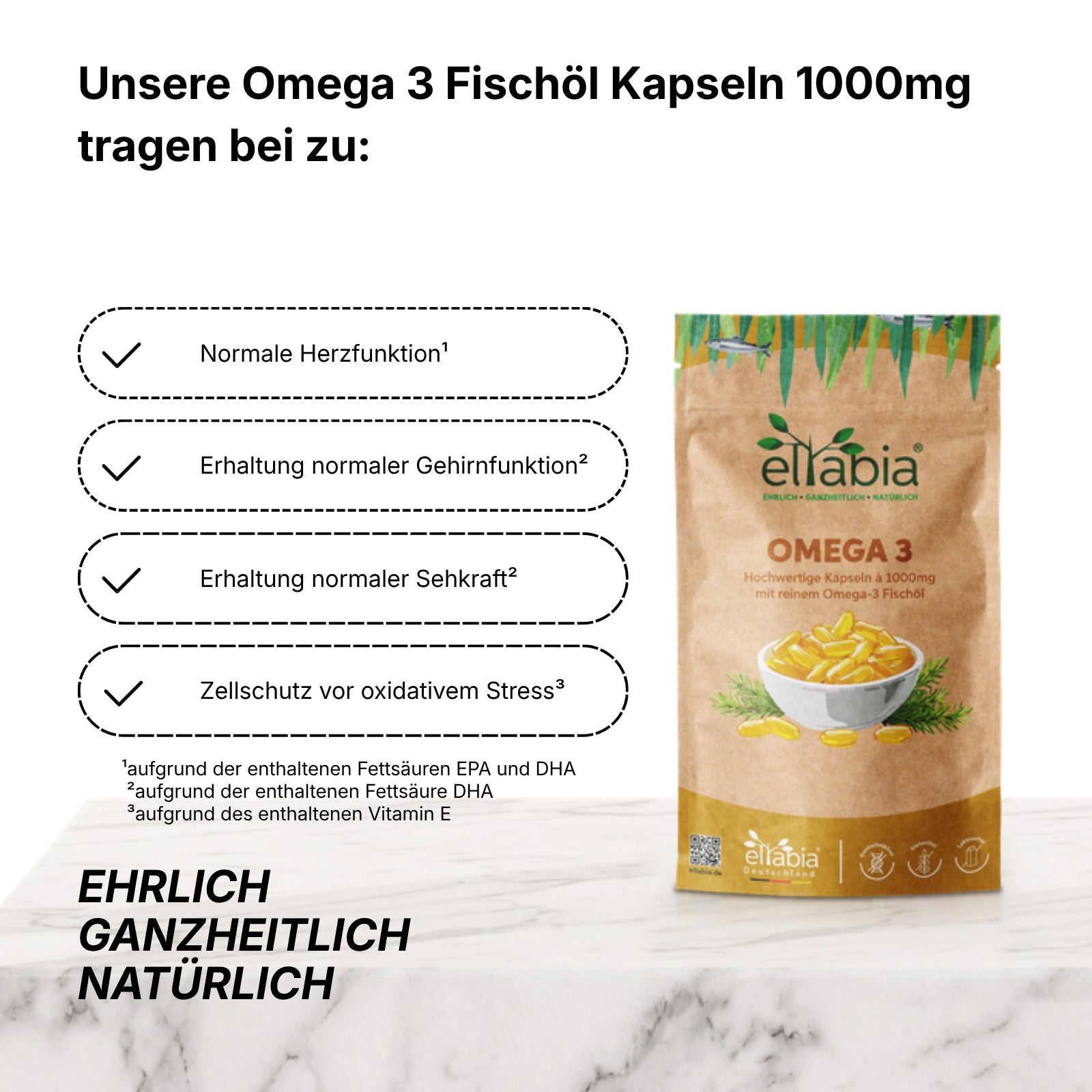 Omega 3 Fischöl Kapseln 1000mg