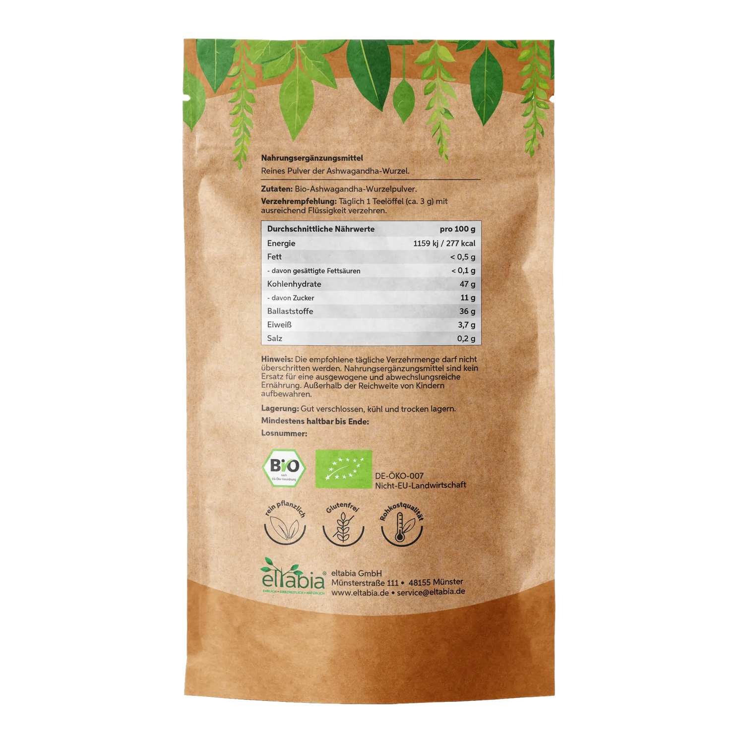 Bio-Ashwagandha Pulver