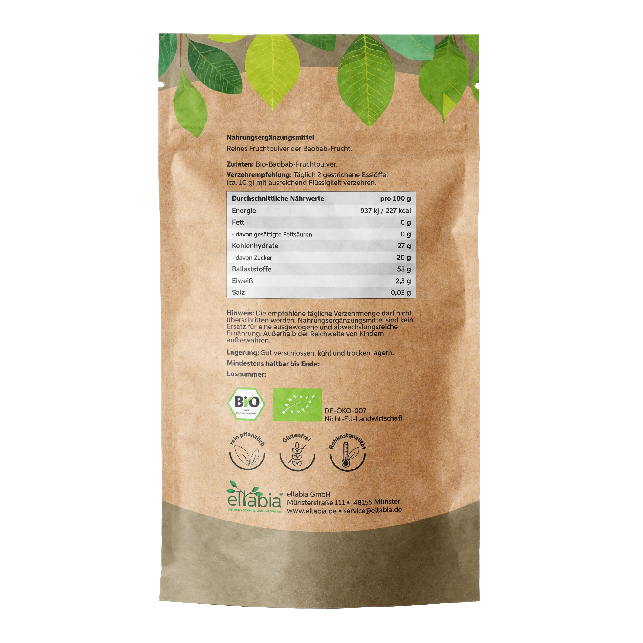 Bio Baobab Pulver