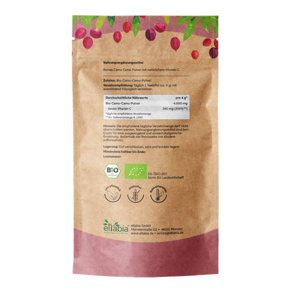 Bio-Camu Camu Pulver - Sonnengetrocknet