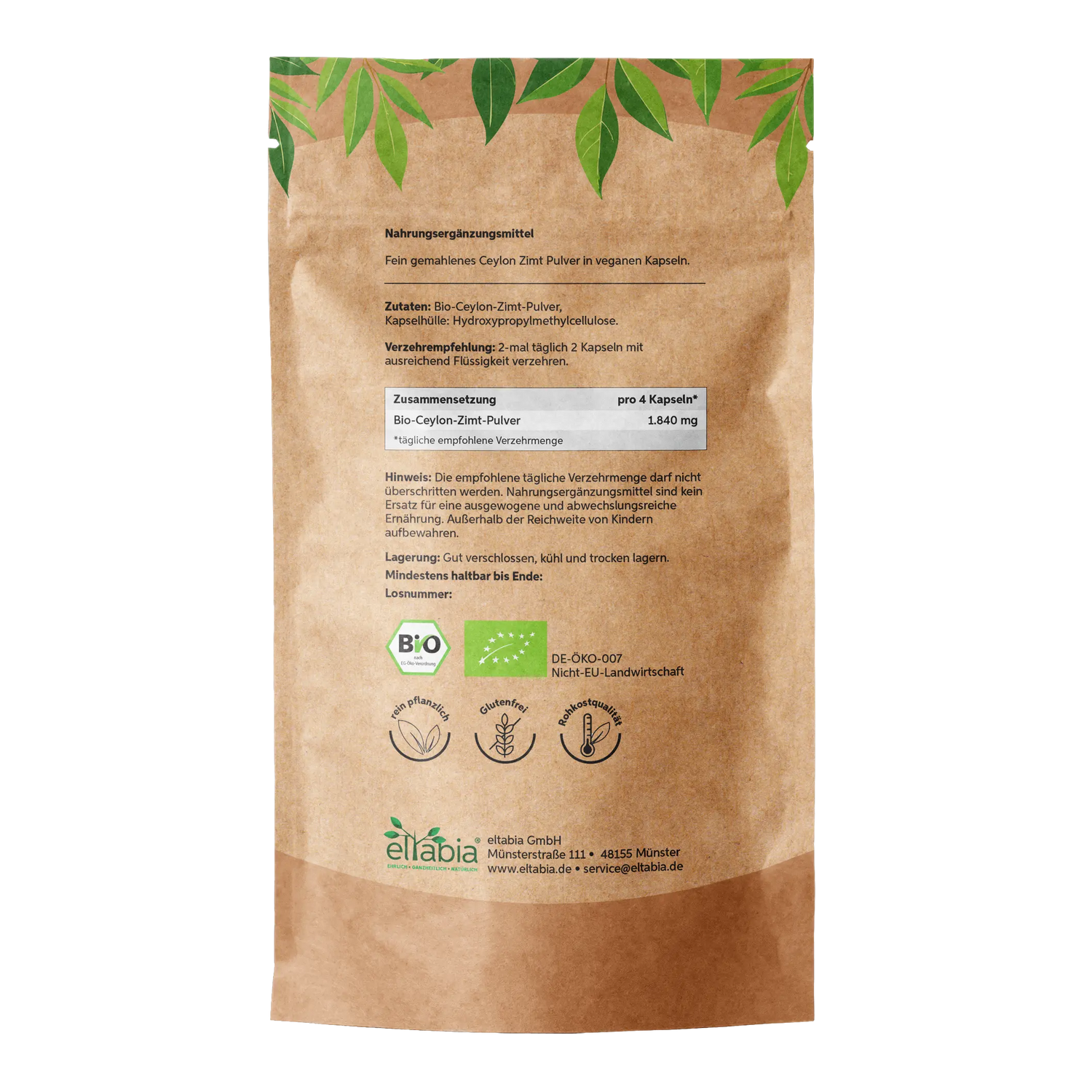 Bio Ceylon Zimt Kapseln