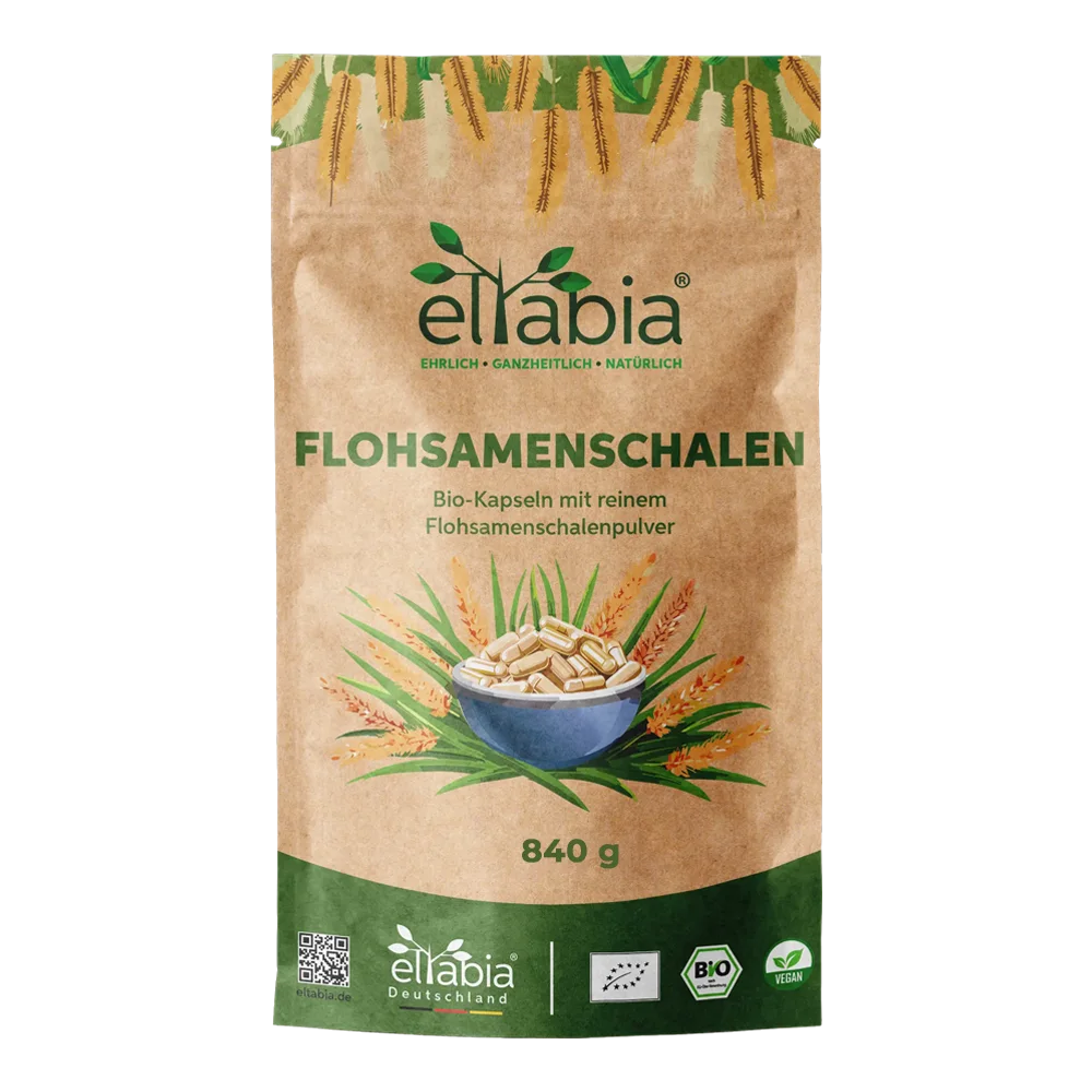 Bio Flohsamenschalen Kapseln – 99% Reinheit