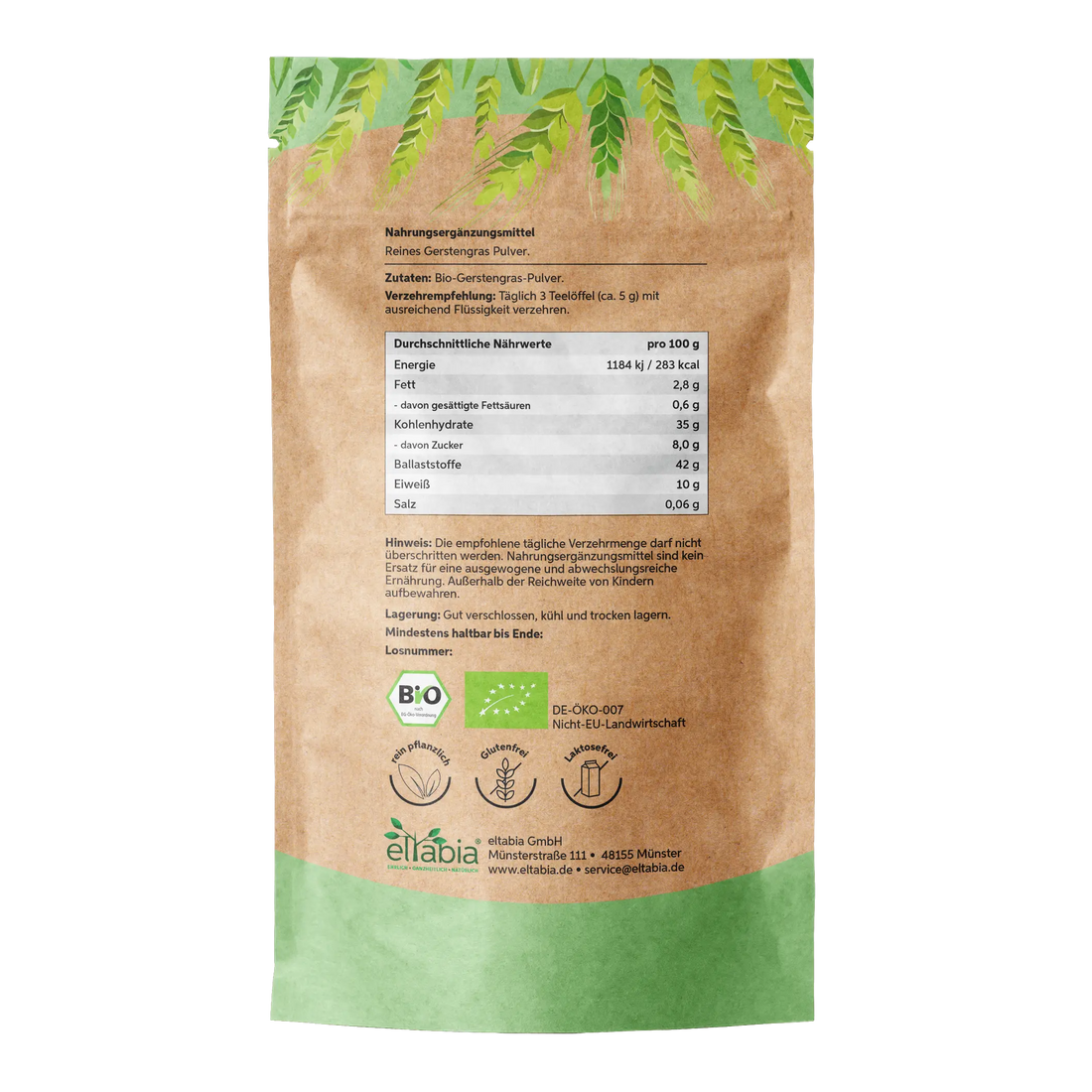 Bio Gerstengras Pulver