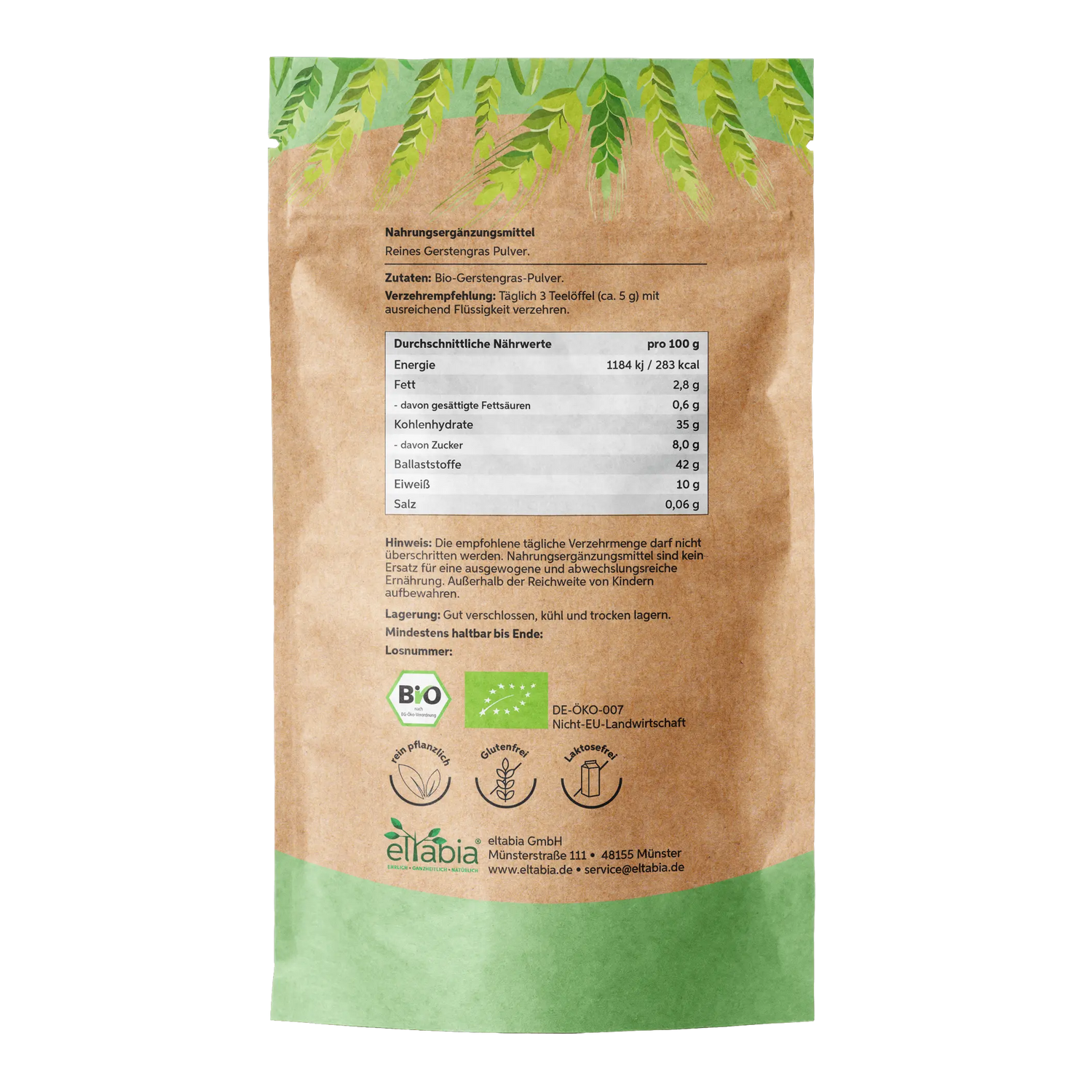 Bio Gerstengras Pulver