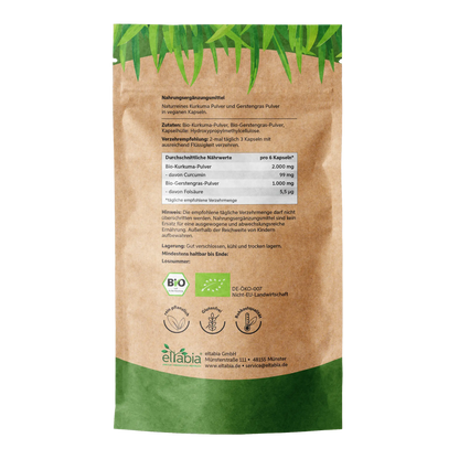 Bio Kurkuma Gerstengras Kapseln