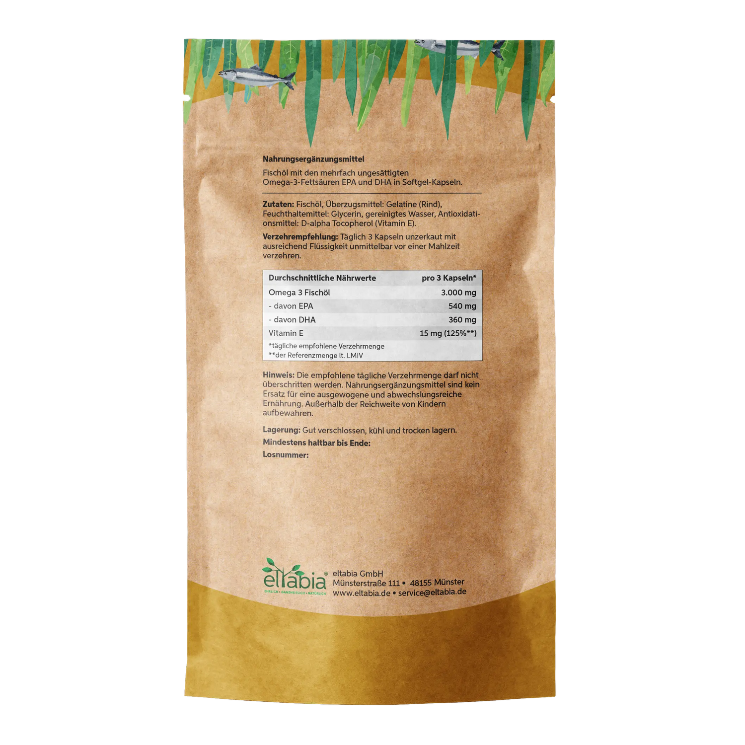 Omega 3 Fischöl Kapseln 1000mg