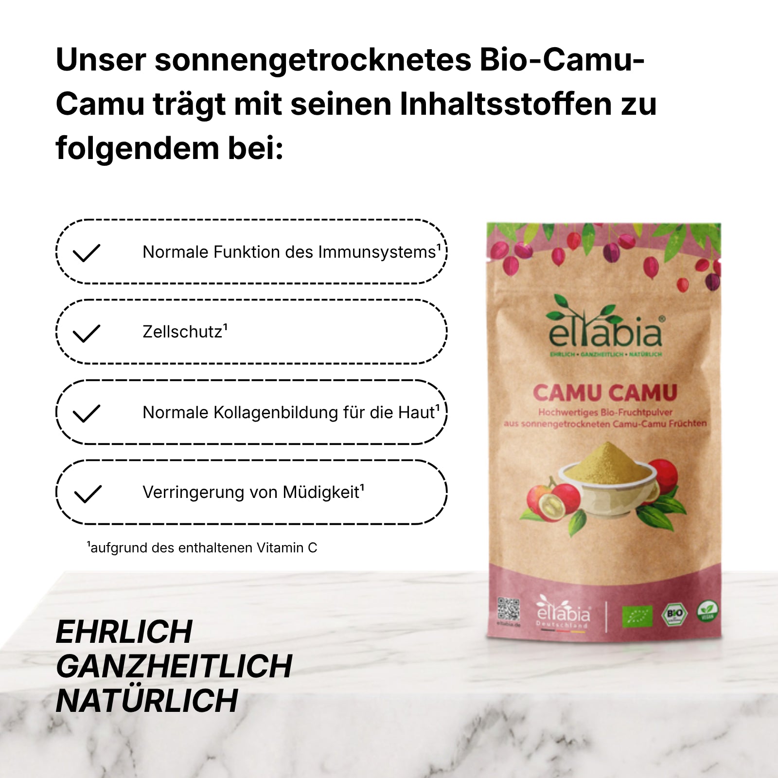 Bio Camu Camu Pulver - Sonnengetrocknet